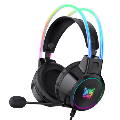 ONIKUMA X15 Pro Gaming Headset 3.5mm Wired Headset Surround Sound Gaming Headphone with RGB Lighting Effect