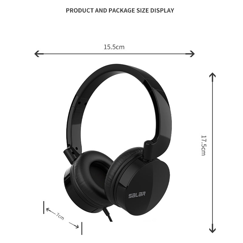 SALAR H93 Business Operator Voice Headset Mobile Phone Computer Game Wired Headphone with Detachable Microphone