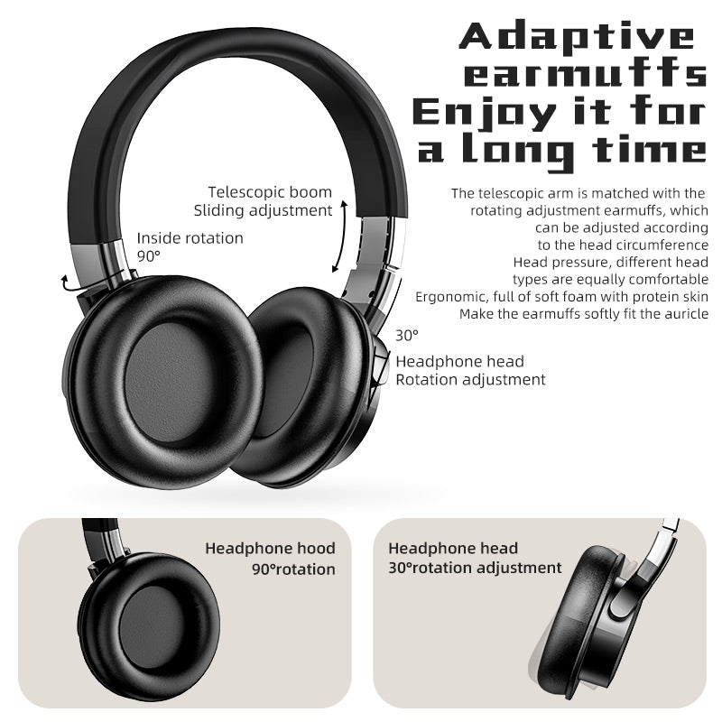 A51 Gaming Headset Bluetooth Audio Wireless Headphone with Microphone for PC Laptops HiFi Earphone Support USB Charging