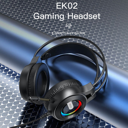 YESIDO EK02 Computer Gaming Headset Headphone Over-ear Earphone with Microphone