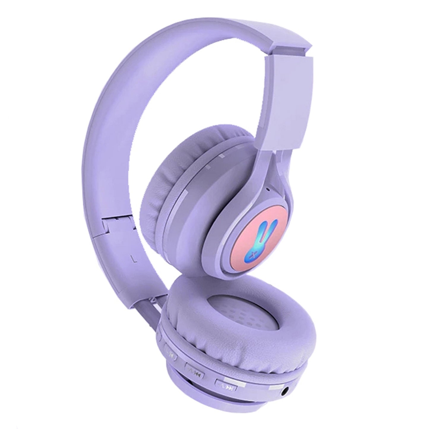 BT06+ Folding Over-ear Headset Cute Wireless Bluetooth Kid&#39;s Headphone With Microphone LED Light