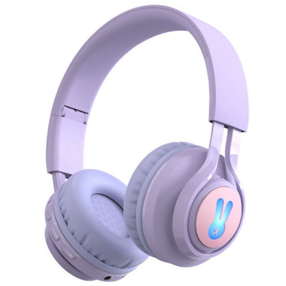 BT06+ Folding Over-ear Headset Cute Wireless Bluetooth Kid&#39;s Headphone With Microphone LED Light