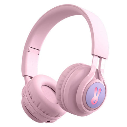 BT06+ Folding Over-ear Headset Cute Wireless Bluetooth Kid&#39;s Headphone With Microphone LED Light