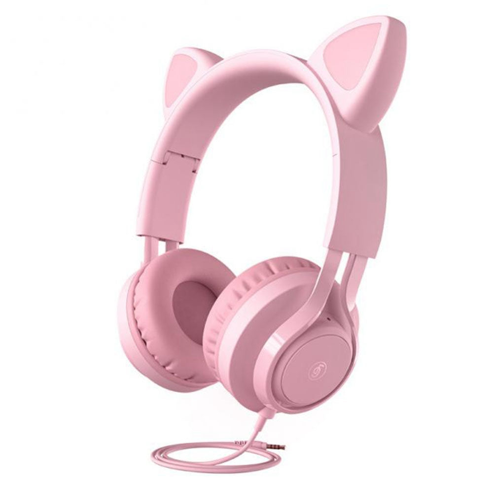 FINGERTIME EP08 Lovely Cute Cat Ear Decor Headset Wired Stereo Sound Headphones Muisc Stereo Girl&#39;s Kid&#39;s Earphones