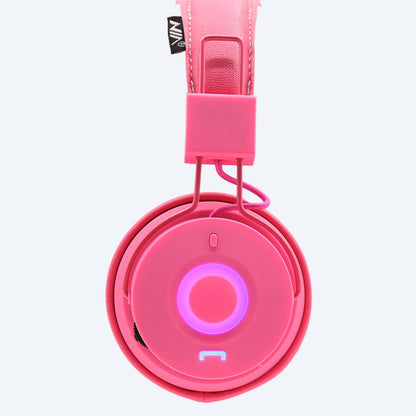 NIA X10 Foldable Over Ear Music Headset Wireless Bluetooth Headphones Colorful Stereo Music Supporting TF Card Earphone MP3 Player FM Radio with Mic