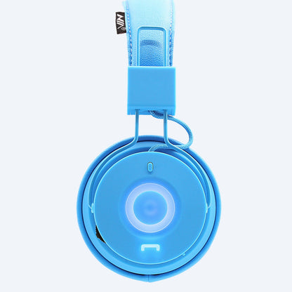 NIA X10 Foldable Over Ear Music Headset Wireless Bluetooth Headphones Colorful Stereo Music Supporting TF Card Earphone MP3 Player FM Radio with Mic