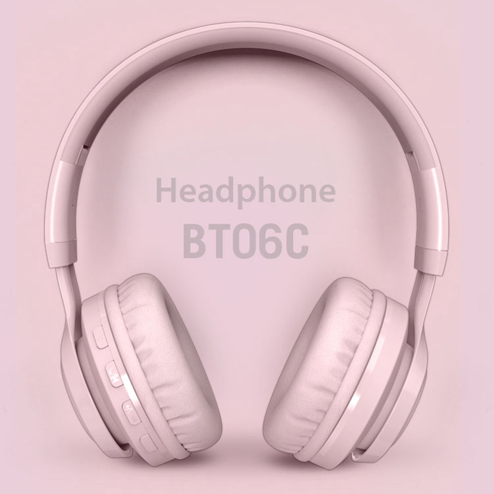 BT06C Folding Wireless Headset Bluetooth Headphone with LED Light Hi-Fi Stereo Sound Earphone for Listing Music/Watching Movies