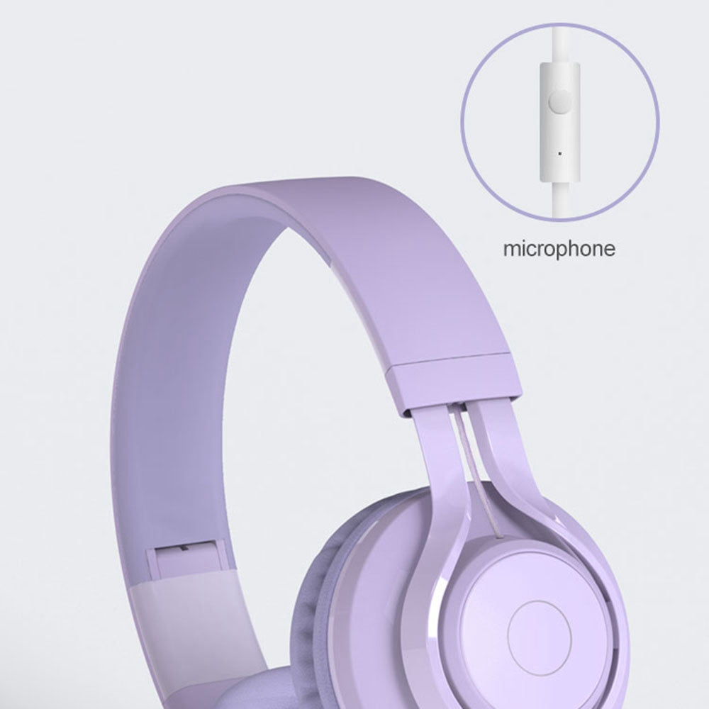 BT06C Folding Wireless Headset Bluetooth Headphone with LED Light Hi-Fi Stereo Sound Earphone for Listing Music/Watching Movies