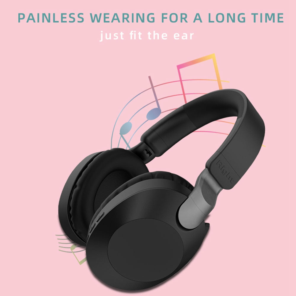 Solid Color Wireless Headset Bluetooth Stereo Headphones Folding Earphones with Microphone Support Wired Mode