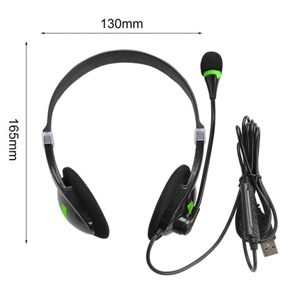 GUIDERAY USB Over-ear Wired Headphone Stereo Sound No Delay PC Gaming Music Headset with Microphone