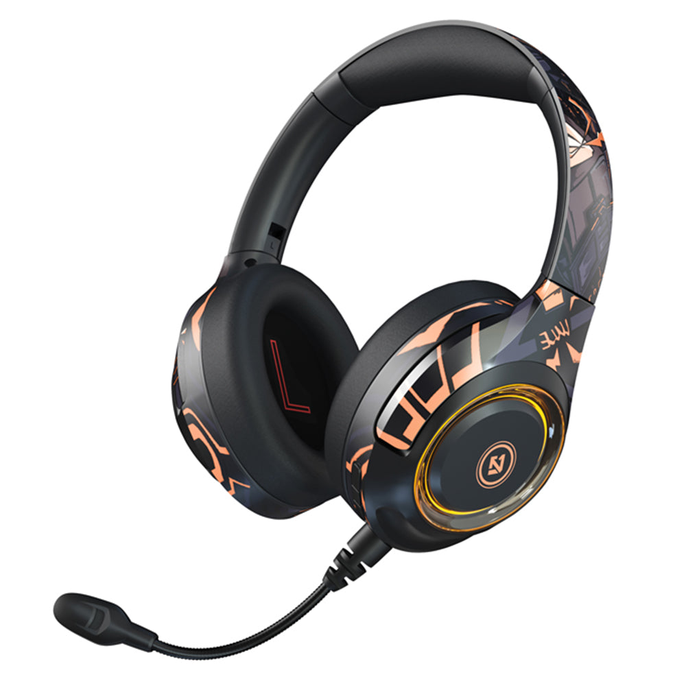 EL-A2 Folding Gaming Headset Graffiti Cool Headphone with Microphone Head-Mounted Bluetooth Earphone