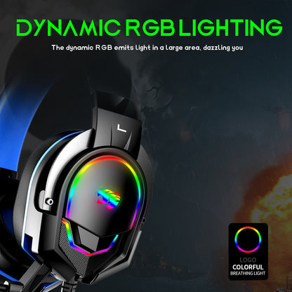 IMYB A88 Wired Over-Ear E-sports Headphone Heavy Bass RGB LED Light Gaming Headset