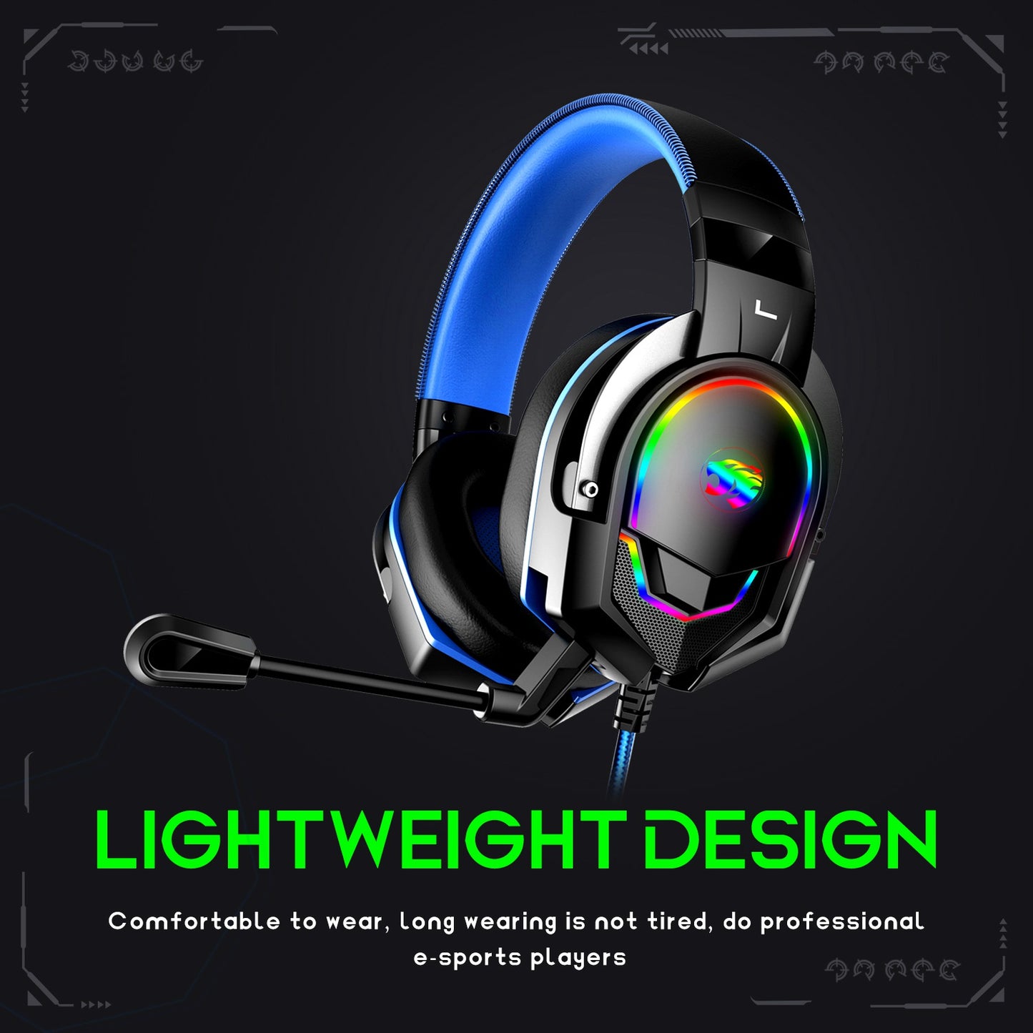 IMYB A88 Wired Over-Ear E-sports Headphone Heavy Bass RGB LED Light Gaming Headset