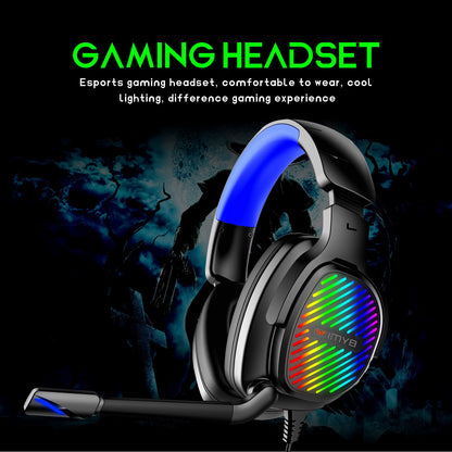 IMYB A82 PC Gaming Headphone HD HiFi Sound Wired Headset with RGB Gradient Light and Comfortable Headband