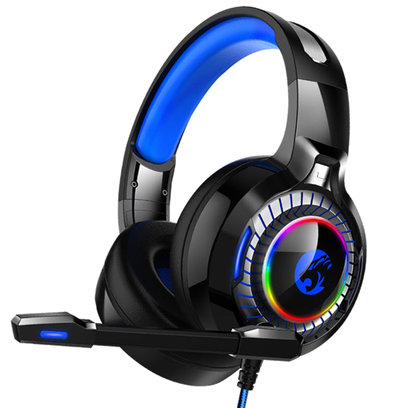 IMYB A60 RGB Light PC Gaming Headset Low Delay Noise Canceling Microphone Headphone - Grey