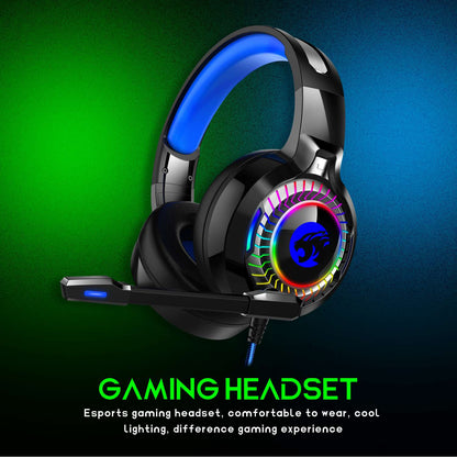 IMYB A60 RGB Light PC Gaming Headset Low Delay Noise Canceling Microphone Headphone - Grey