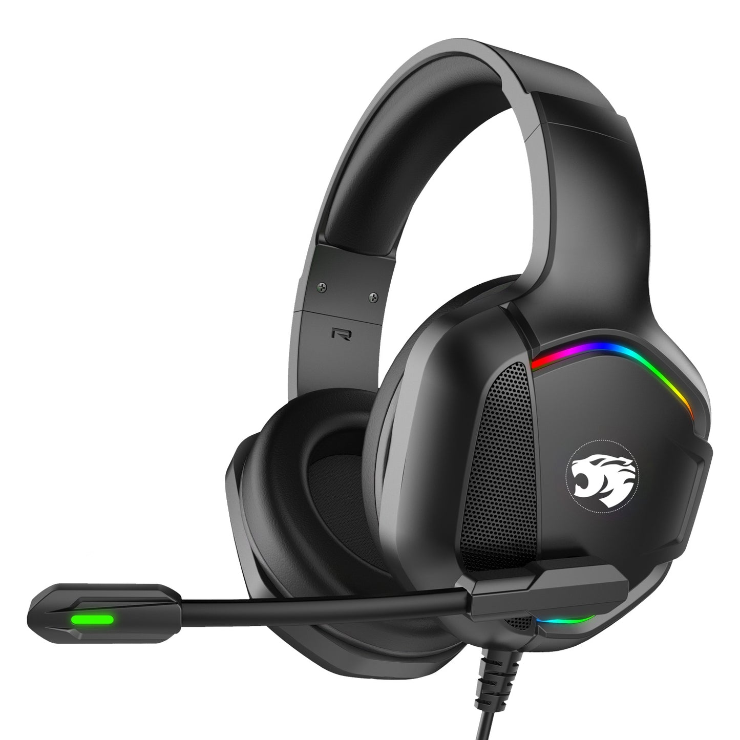 IMYB A36 Wired Headset Deep Bass Sound RGB Light Bluetooth Comfortable Earmuffs Music Gaming Headphone