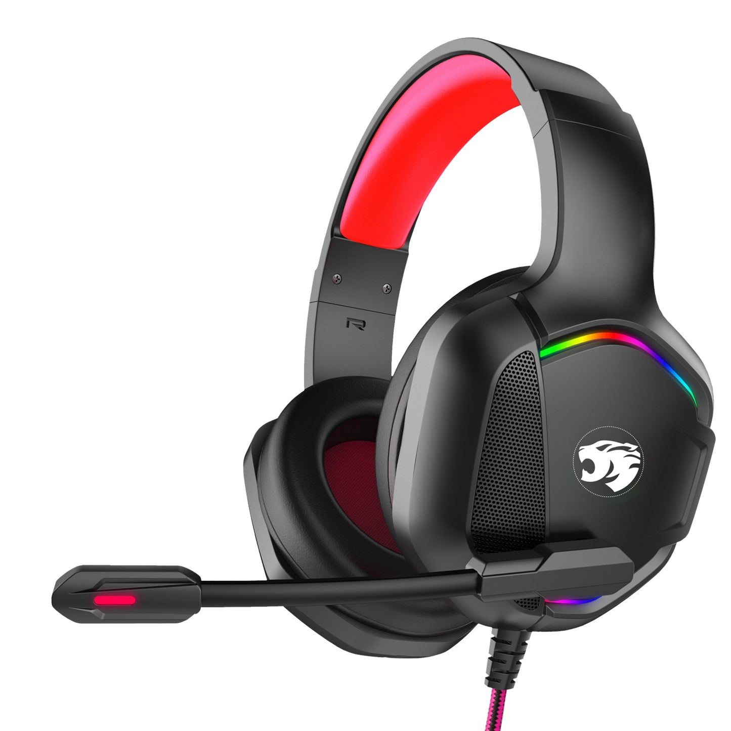 IMYB A36 Wired Headset Deep Bass Sound RGB Light Bluetooth Comfortable Earmuffs Music Gaming Headphone