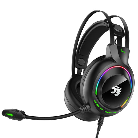 IMYB A22 Over Ear Wired Headphones with Adjustable Microphone Stereo RGB Gaming Headset