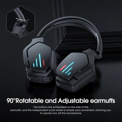 ONIKUMA B60 Wireless Gaming Headset Over-ear Noise Cancelling 2.4G Bluetooth Lighting Headphone for PS4 PS5 Computer Type C Phone