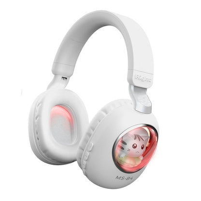 MS-B4 Cute Squirrel / Cat Wireless Bluetooth Headphone RGB Light Girls Kids Stereo Music Headset Gift