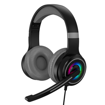 Y20 RGB Light Design Head-mounted Wired Bass Stereo Sound Headphone Computer Gaming Headset with Mic (CE Certificated)