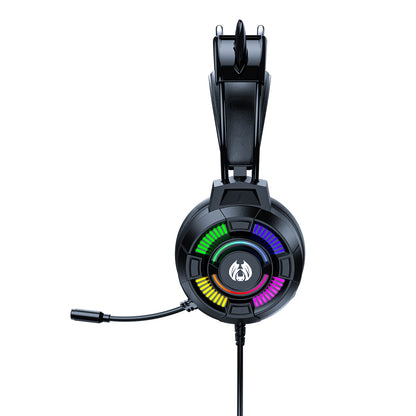 BATXELLENT H81 RGB Lighting Wired Headphone Gaming Headset with Noise Cancelling Mic, Cat Ears Design