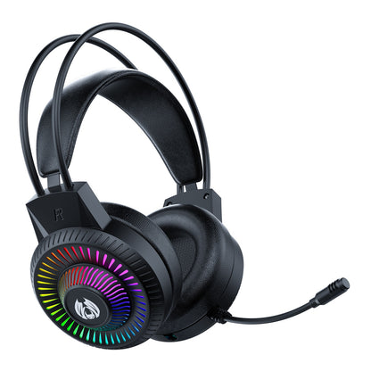 BATXELLENT H82 Wired Headphone RGB Light Gaming Headset with Noise Cancelling Mic