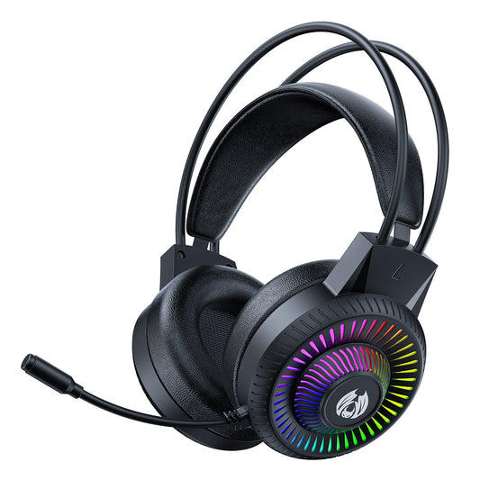 BATXELLENT H82 Cat Ears Design Wired Headphone RGB Light Gaming Headset with Noise Cancelling Mic