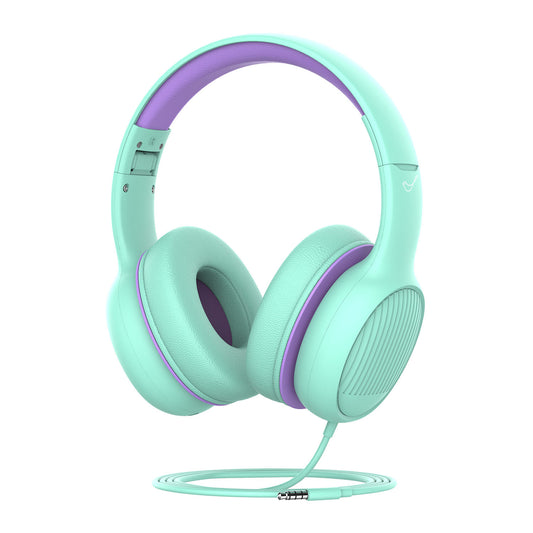 GORSUN GS-E66V Kids 3.5mm Wired Headphone with Detachable Cat Ears Decor Foldable Children Headset