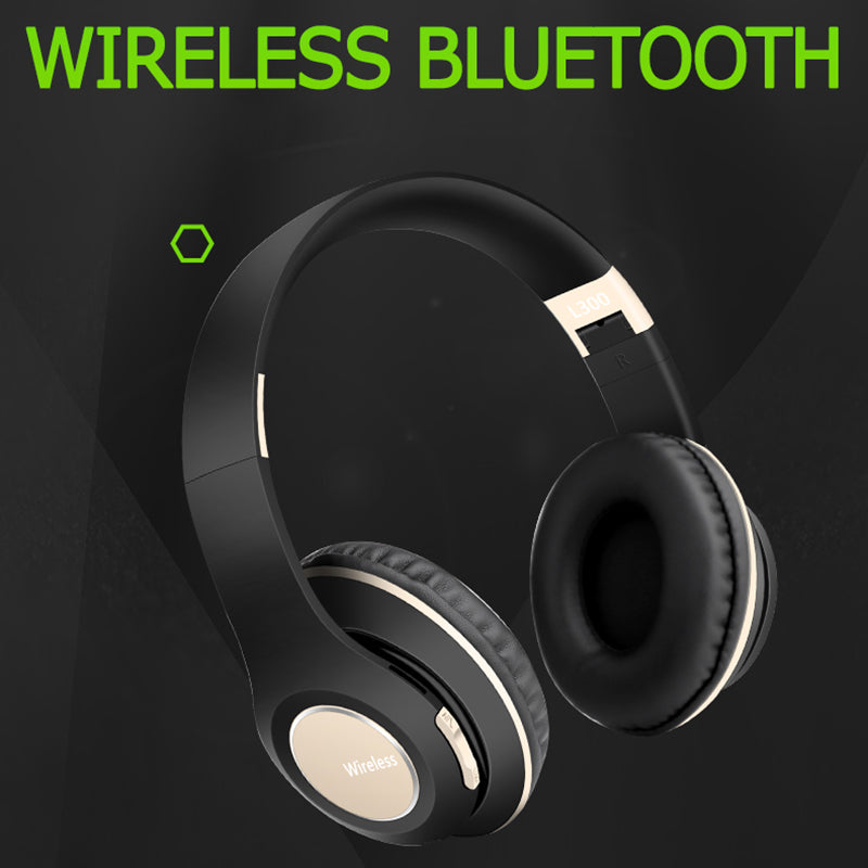 L300 Over-ear Wireless Headset Foldable Bluetooth 5.0 HiFi Stereo Sound Noise Cancelling Headphone