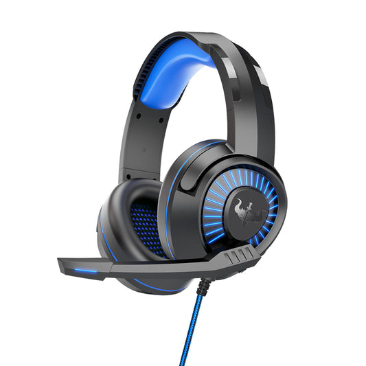 OVLENG GT66 RGB Gaming Headset Head-mounted Headphones with Noise-canceling Microphone, USB+3.5mm Plug