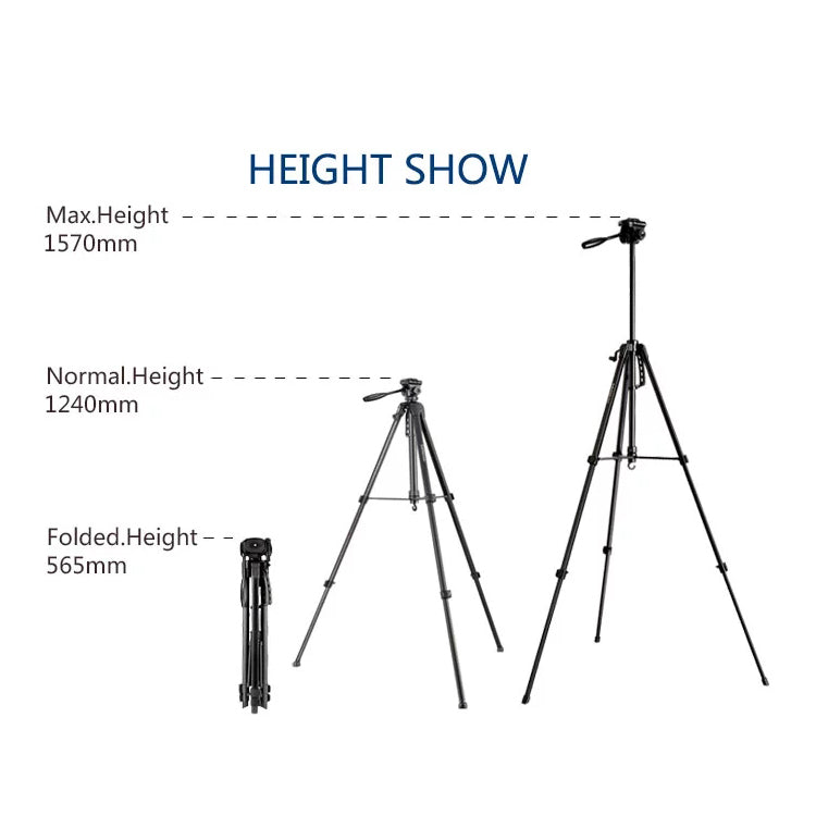 DIGIPOD TR462 62-Inch Extendable Aluminum Alloy Bracket DV Camera Holder Stand Tripod with Gimbal