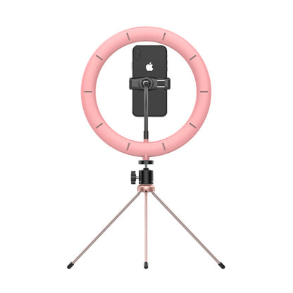 WONEW ZJ02 10â€ LED Ring Light with Tripod Stand Adjustable Desktop Beauty Ring Light with Tripod for Makeup/Live Stream/Photography