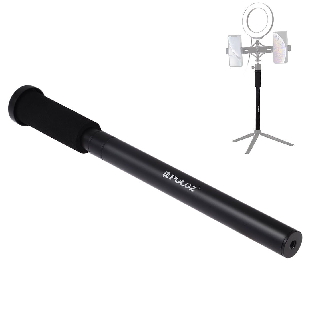 PULUZ 1/4&#39;&#39; Screw Aluminum Alloy Handheld Adjustable Tripod Mount Monopod Extension Central Shaft Rod