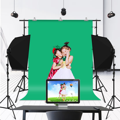 PULUZ PKT5204 2x2m Photo Studio Background Support Stand Backdrop Crossbar Bracket Kit with Red/Blue/Green Backdrops