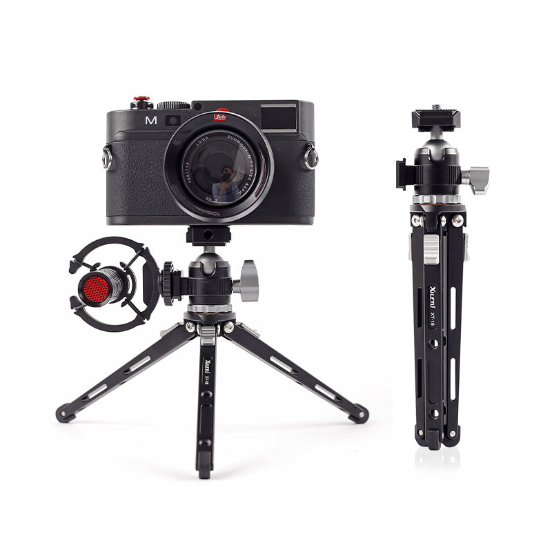 XILETU MC22+XT18 Mini Tripod with Double Cold Shoe for Phone Camera Speedlite