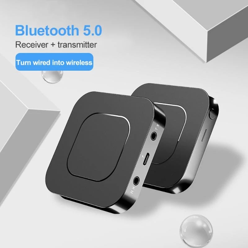 BT-13 2 in 1 Bluetooth 5.0 Audio Transmitter Receiver Lightweight Wireless Adapter for Computers/Laptops/Earphones/Smart Phones/MP3/CD Players