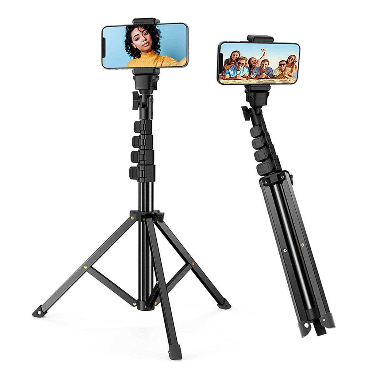 1.6m Telescopic Handheld Phone Camera Holder Selfie Stick Tripod Video Recording Live Streaming Bracket