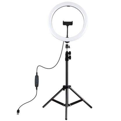 PULUZ 11.8 inch 30cm USB 3 Modes Dimmable LED Ring Vlogging Video Light Live Broadcast Kits with Tripod Stand and Phone Clamp