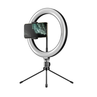 APEXEL APL-FL10JJ13Y 26cm LED Ring Light Photography Selfie Fill Light with Tripod Phone Holder