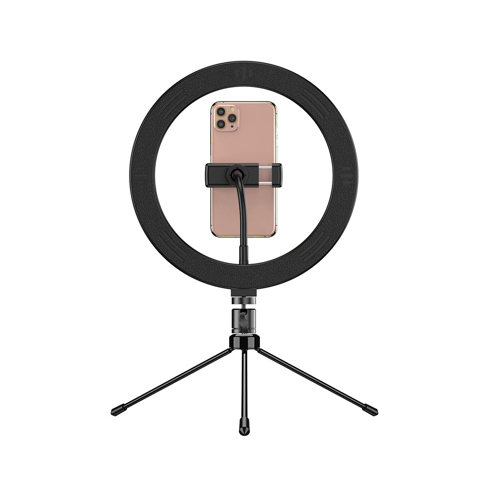 APEXEL APL-FL10JJ13Y 26cm LED Ring Light Photography Selfie Fill Light with Tripod Phone Holder