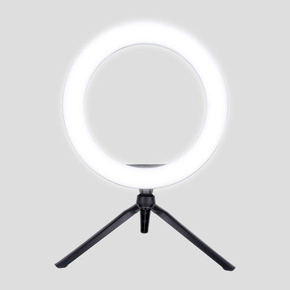 10 inch USB Ring Light Video Recording Live Streaming Fill Light with Tripod Dual Phone Clip