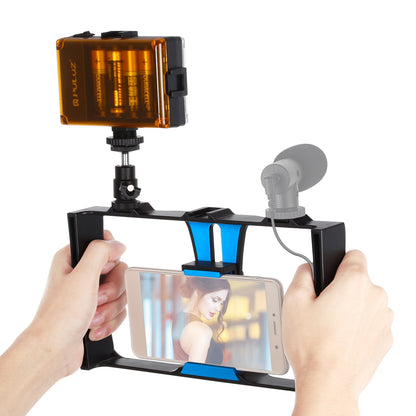 PULUZ PKT3021 Handheld Cage Rig Set 96 LED Fill Light with 1/4 inch Screw Hole Cell Phone Photography Accessories