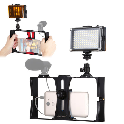 PULUZ PKT3021 Handheld Cage Rig Set 96 LED Fill Light with 1/4 inch Screw Hole Cell Phone Photography Accessories