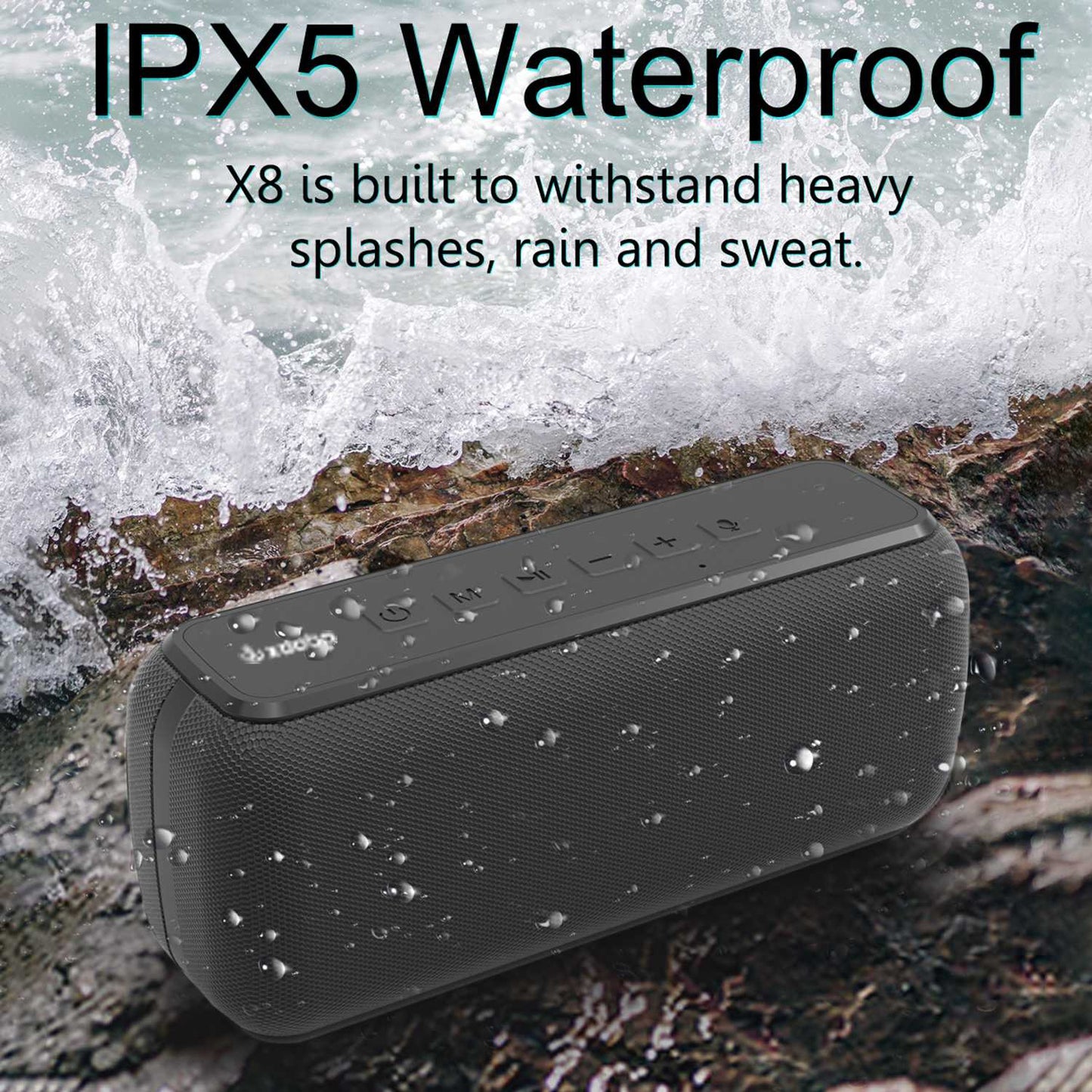 XDOBO X8 60W IPX5 Waterproof Bluetooth 5.0 6600mAh 3D Deep Base Extra Bass TWS Speaker for Parties Home Outdoor