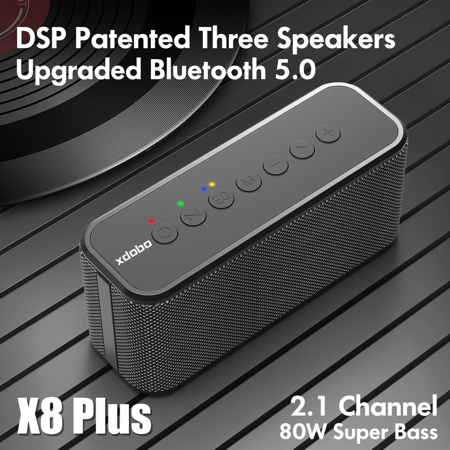 XDOBO X8 Plus 80W High Power TWS Bluetooth 5.0 Surround Sound & Rich Stereo Bass Speaker Subwoofer