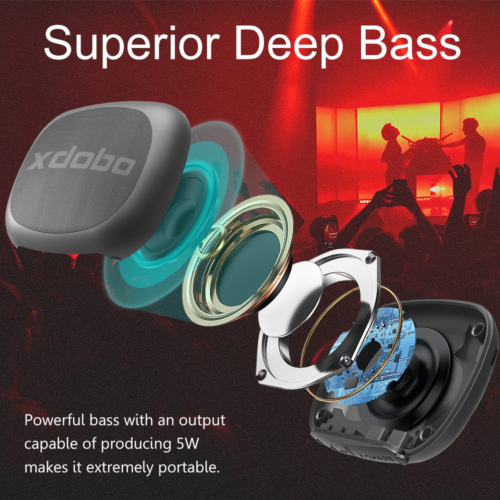 XDOBO Queen 1996 Portable Mini Wireless Bluetooth Speaker Waterproof Stereo Subwoofer with Power Bank Function