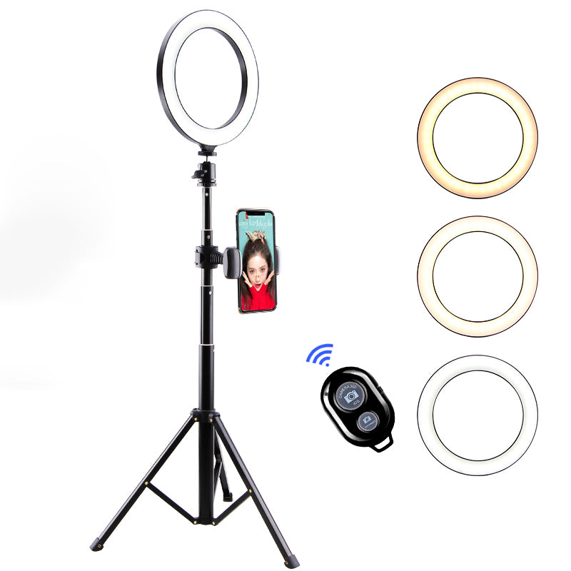 LATZZ T9 Ring Photography Fill Light Set [Ring Light+Tripod Stand+Phone Bracket+Bluetooth Remote Controller]