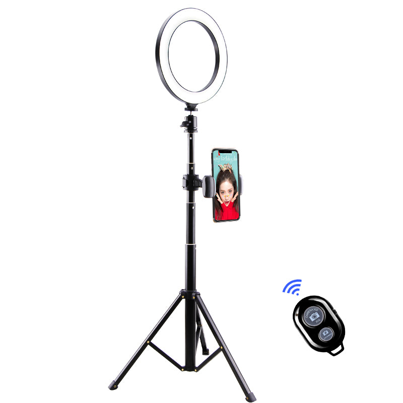 LATZZ T9 Ring Photography Fill Light Set [Ring Light+Tripod Stand+Phone Bracket+Bluetooth Remote Controller]